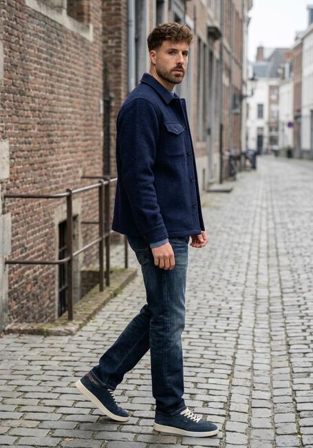 Blauwe ANERKJENDT Trui AKRICO LAMBSWOOL KNIT - large