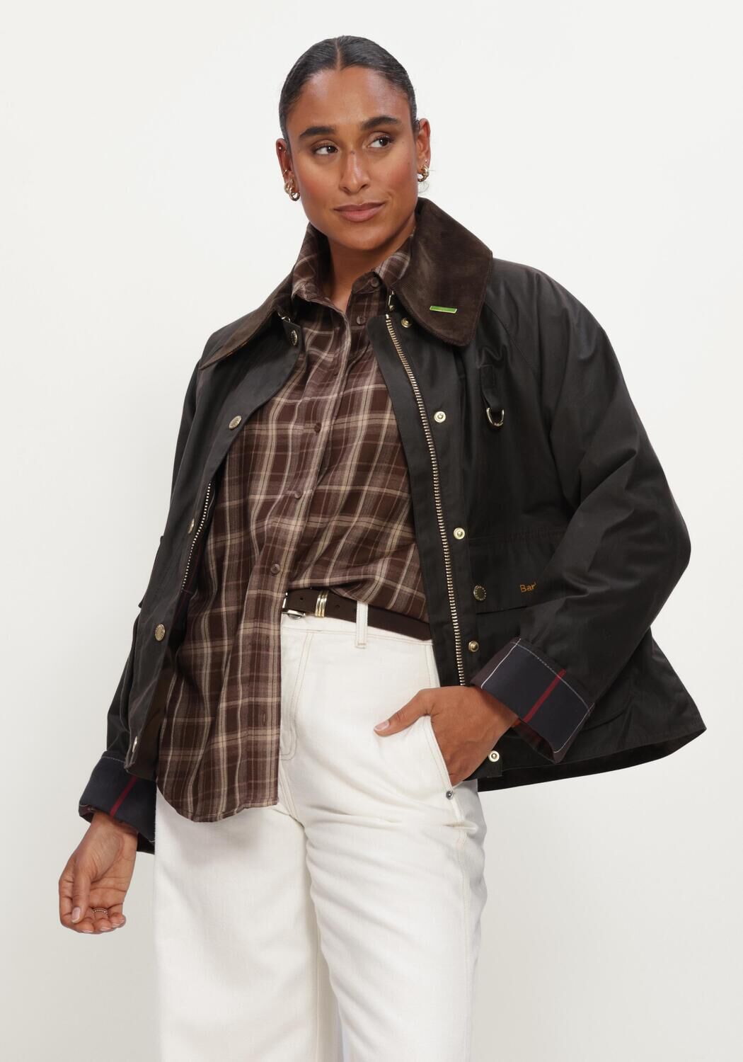 BARBOUR Jack ICONS MODERN SPEY WAX JACKET en vert - large
