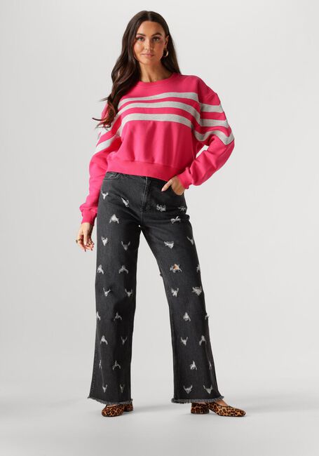 ALIX THE LABEL Chandail LADIES KNITTED CROPPED SWEATER en rose - large
