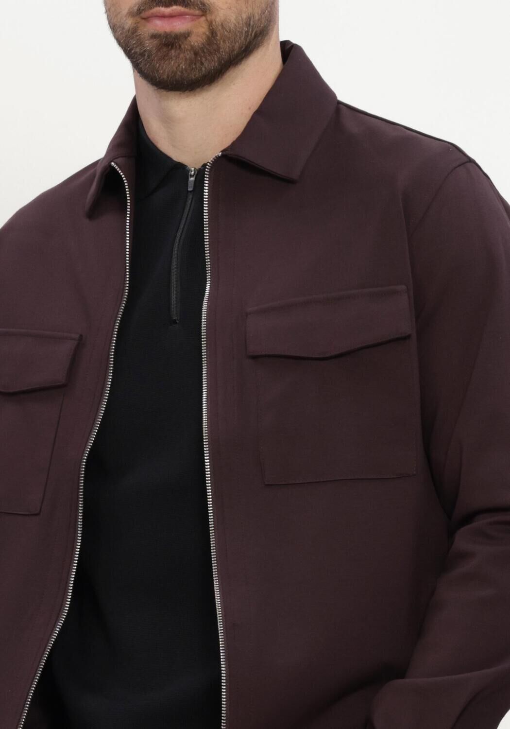 GENTI Surchemise OVERSHIRT RITS Bordeaux - large