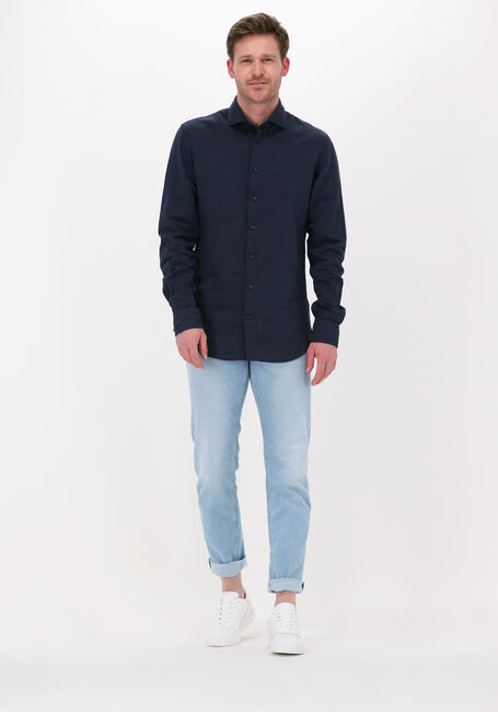 PROFUOMO Chemise décontracté HARTGER W COTTON-LINNEN Bleu foncé - large