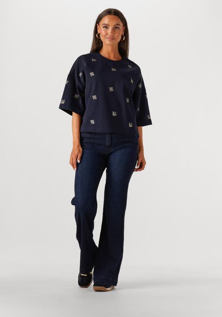 Donkerblauwe SUMMUM T-shirt EMBELLISHED SHORTSLEEVE Donkerblauwe SUMMUM T-shirt EMBELLISHED SHORTSLEEVE - large