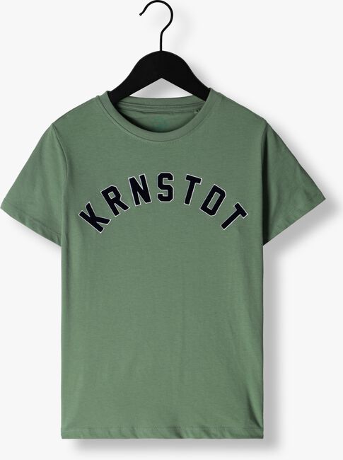 KRONSTADT T-shirt TIMMI ORGANIC/RECYCLED FLOCK PRINT TEE en vert - large