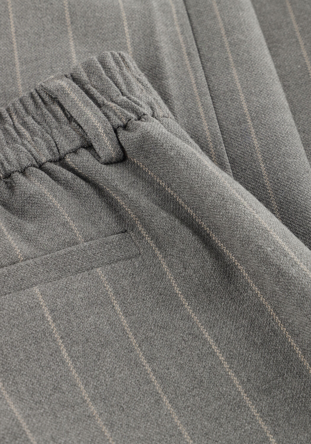 Grijze OBJECT Wijde broek OBJLISA WIDE PANT - large