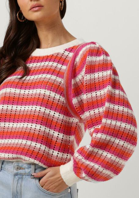 Roze FREEBIRD Trui KNIT-POINT-STRIPE-COT-23-1 - large