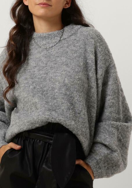NOTRE-V Pull NV-CLARICE BOUCLE KNIT BLOUSE Gris clair - large
