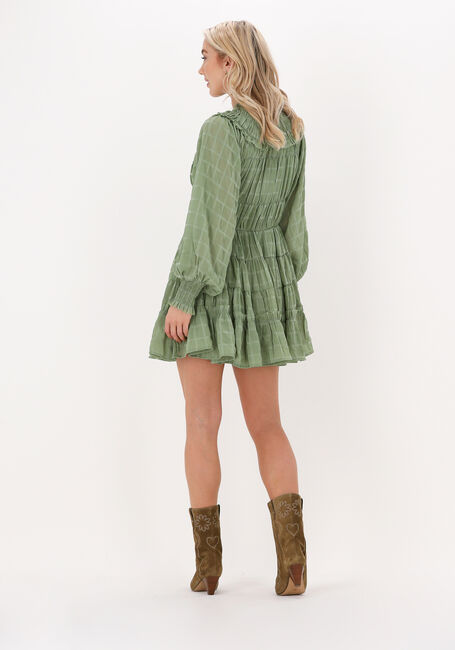 NA-KD Mini robe STRUCTURED CHIFFON MINI DRESS Olive - large
