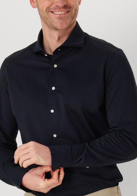 PROFUOMO Chemise classique SHIRT X-CUTAWAY JAPANESE KNITTED Bleu foncé - large