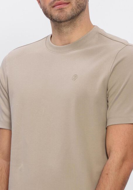 CAST IRON T-shirt REGULAR FIT INTERLOCK en beige - large