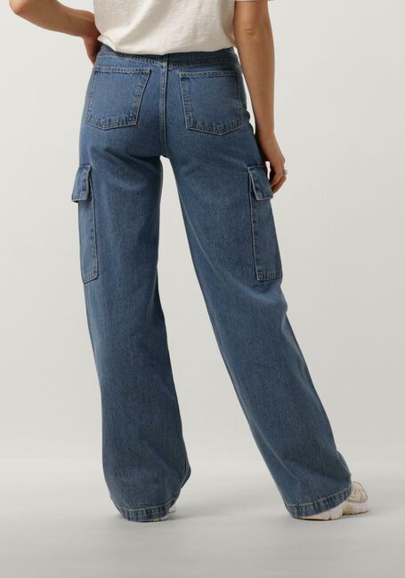 Blauwe ALIX THE LABEL Straight leg jeans LADIES WOVEN DENIM CARGO PANTS - large