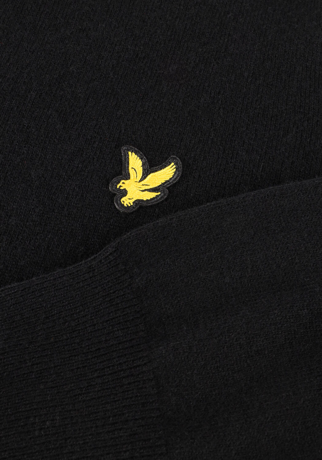 Zwarte LYLE & SCOTT Trui LAMBSWOOL BLEND CREW NECK JUMPER - large