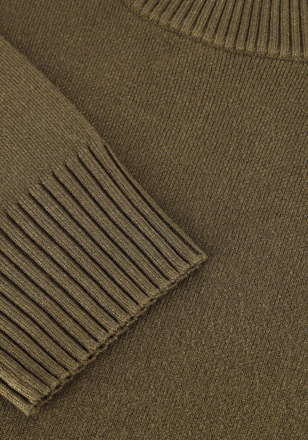 Groene DSTREZZED Trui FELL MOCK NECK - large