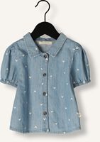 Lichtblauwe YOUR WISHES  SLUB DENIM PUFF SLEEVE SHIRT - medium