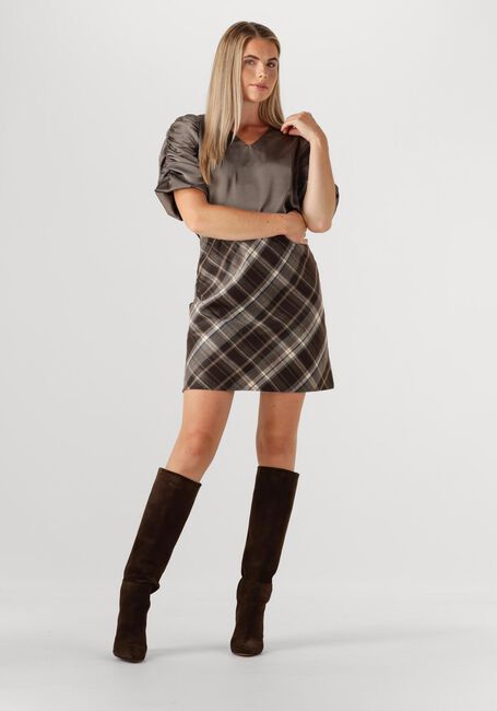 NEO NOIR Mini-jupe LUNNA CHECK SKIRT en marron - large