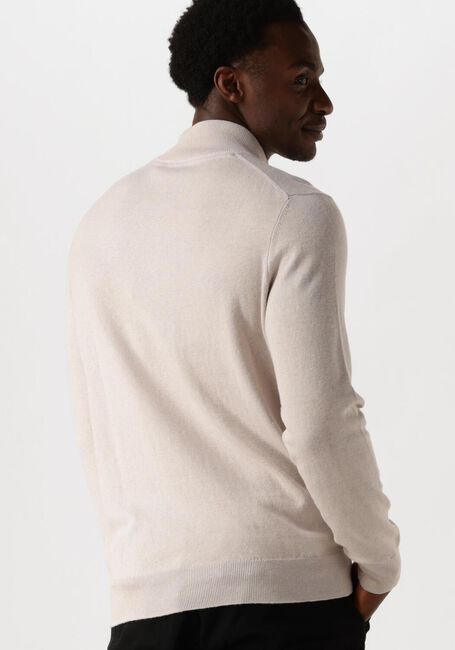 LYLE & SCOTT Pull COTTON MERINO QUARTER ZIP JUMPER en beige - large