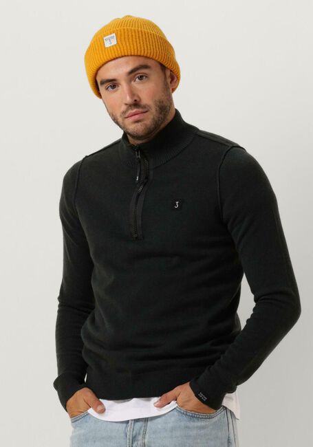 Donkergroene BUTCHER OF BLUE Trui CLIFDEN HALFZIP - large
