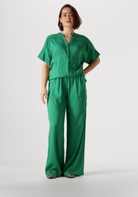 BY-BAR Pantalon large BENJI DOBBY PANT en vert - large