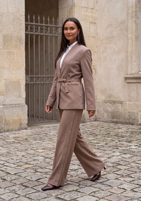 DANTE6 ZERIN STUDDED BELT BLAZER Blazers en marron - large