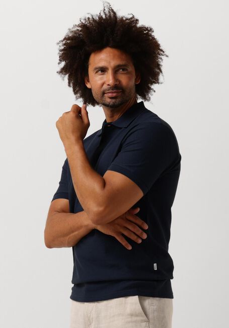 SELECTED HOMME T-shirt SLHMAURICE STRUCTURE SS POLO Bleu foncé - large