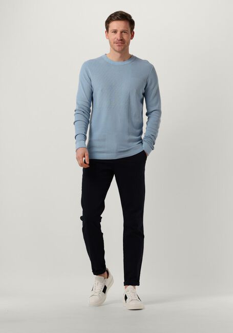 CAST IRON Pull CREWNECK COTTON MODAL Bleu clair - large