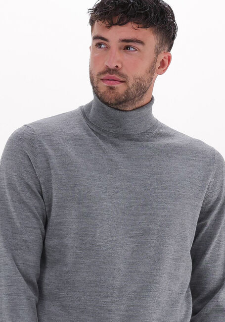SELECTED HOMME Col roulé TOWN MERINO COOLMAX KNIT ROLL B en gris - large