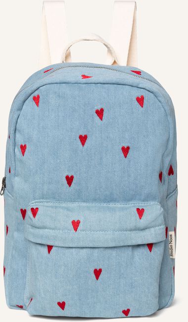 Blauwe STUDIO NOOS Rugtas DENIM HEARTS MIDI BACKPACK Blauwe STUDIO NOOS Rugtas DENIM HEARTS MIDI BACKPACK - large