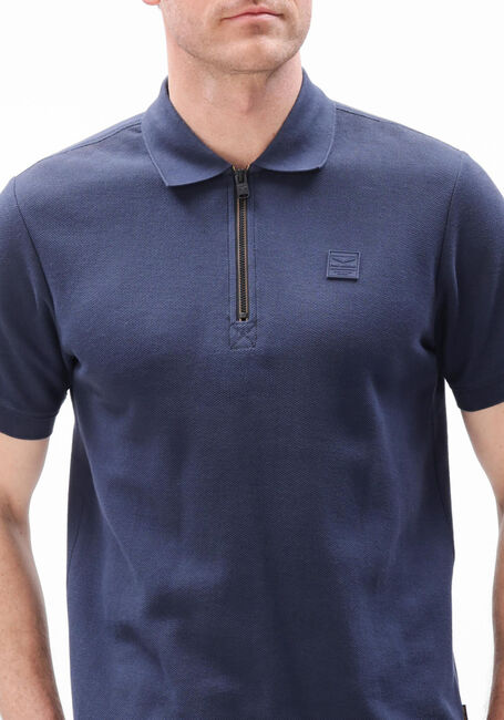 Blauwe PME LEGEND Polo WAFFLE STRUCTURE PIQUE - large