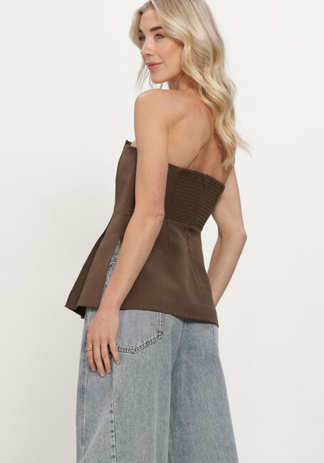 Bruine GESTUZ Top GZSTACY PLEAT CORSAGE - large