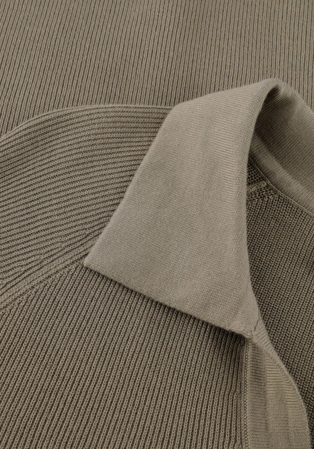 PROFUOMO Polo POLO OPEN COLLAR RIB en vert - large