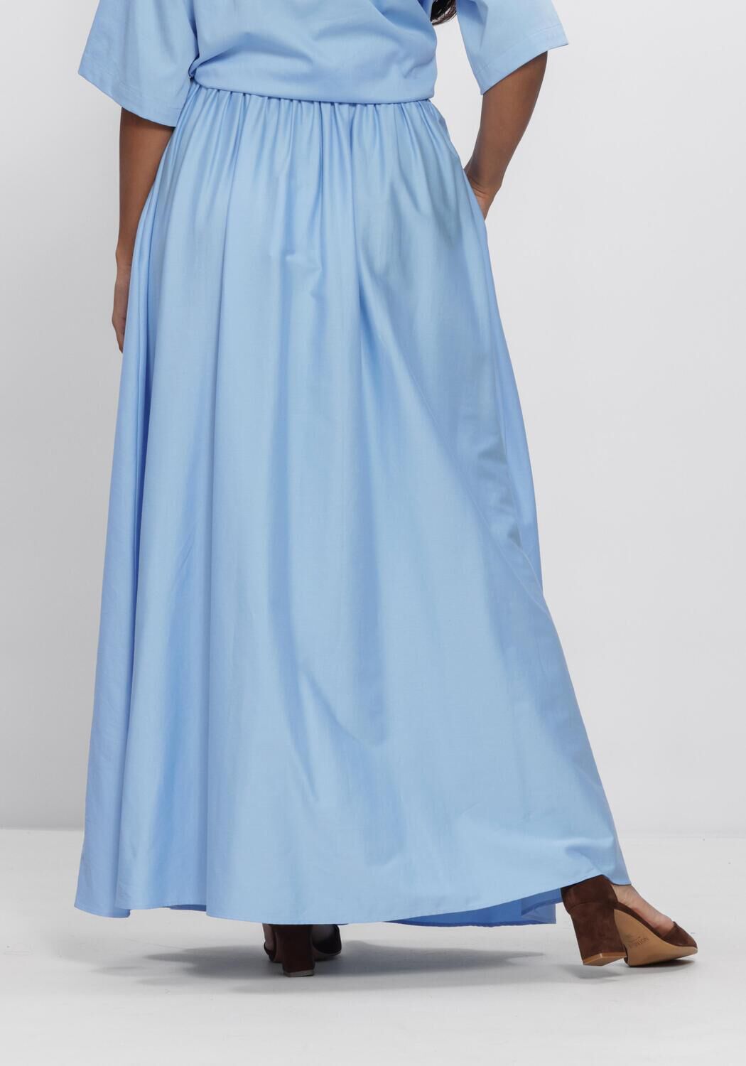 Lichtblauwe EST'SEVEN Maxirok AYLIN SKIRT - large