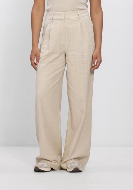 CO'COUTURE LEENACC LINEN PLEAT LL PANT Pantalons en beige - large