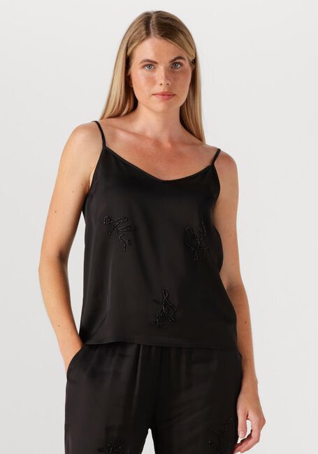 ALIX THE LABEL Haut LADIES WOVEN SATIN BEADED CAMISOLE en noir - large