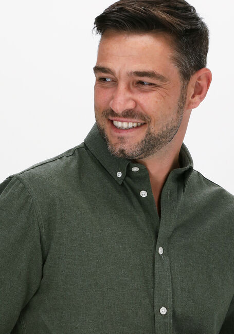 ANERKJENDT Chemise décontracté AKKNORAD MELANGE SHIRT Vert foncé - large