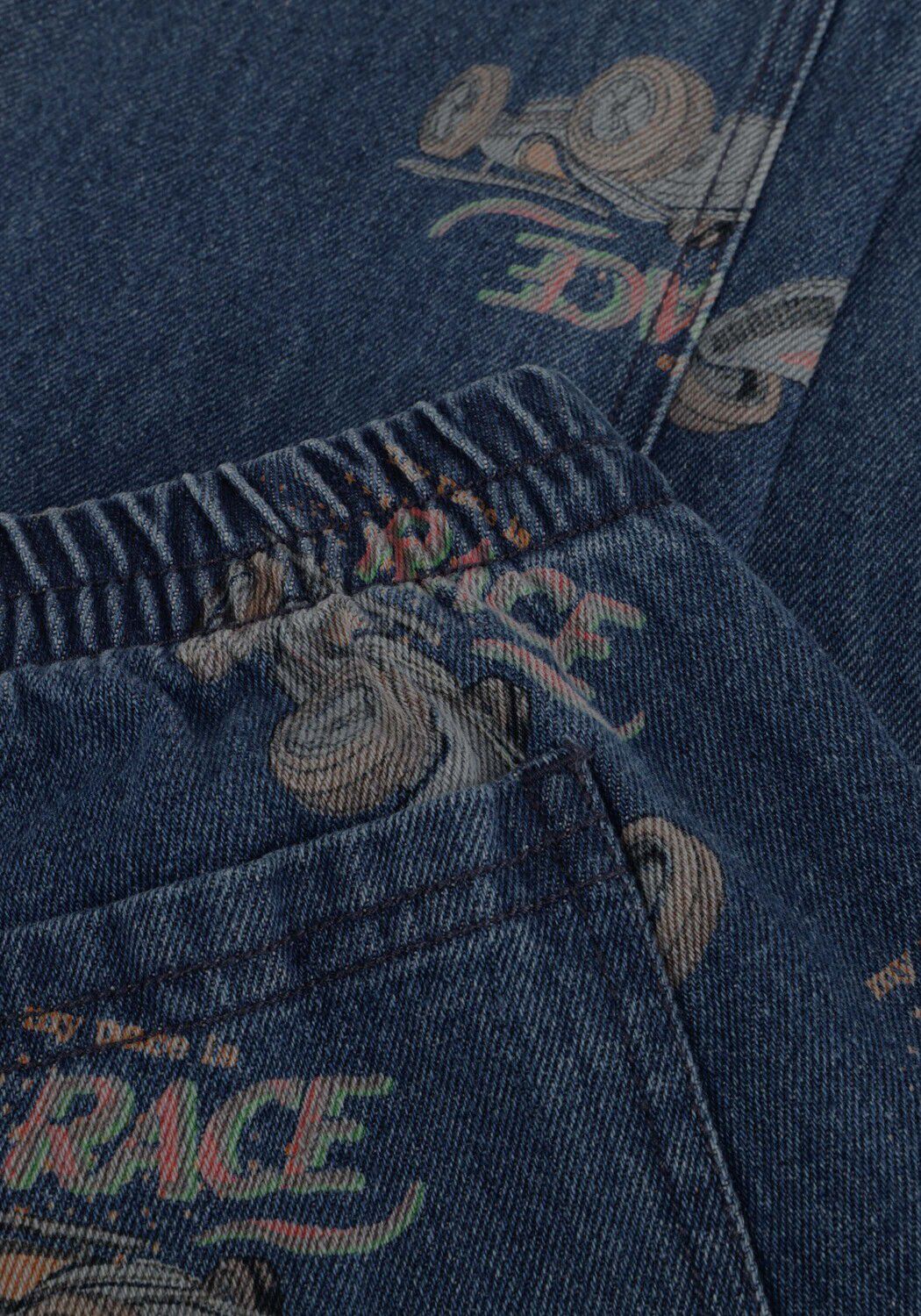 Blauwe KONGES SLOJD Mom jeans MAGOT PANTS AOP GOTS - large