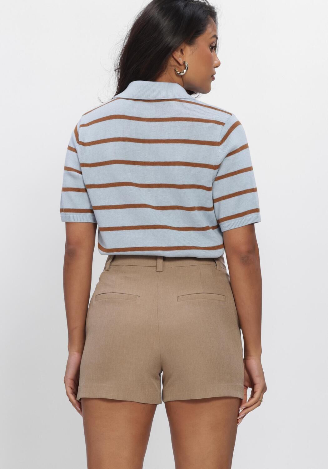 Multi MODSTR&Ouml;M Tops & T-shirts MALVAMD SS STRIPE POLO - large