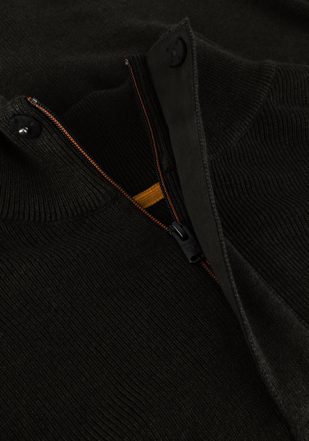 PME LEGEND Pull HALF ZIP COLLAR COTTON KNIT en gris - large