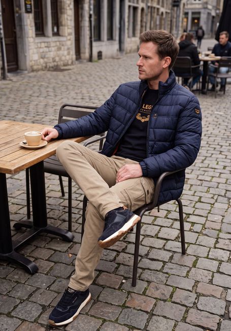 Donkerblauwe PME LEGEND Gewatteerde jas FLIGHT JACKET EXPEDITOR BRIGHTSTER - large
