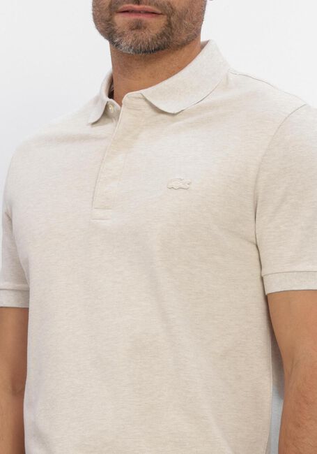 LACOSTE Polo REGULAR FIT COTTON BLEND POLO SHIRT en beige - large