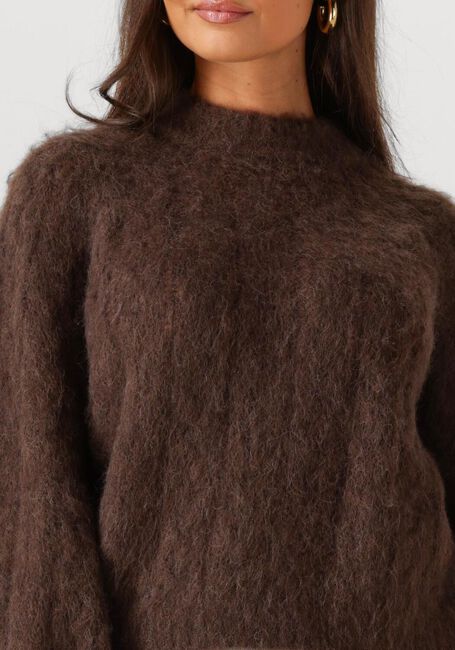 ANOTHER LABEL Pull PERLA KNITTED PULL en marron - large