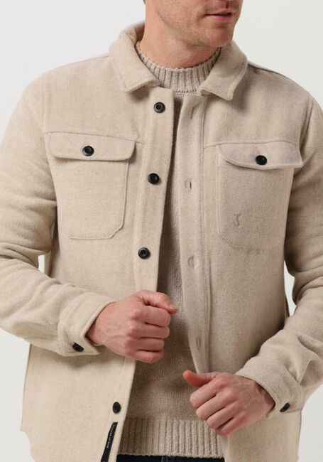 BUTCHER OF BLUE Surchemise OSAKA WOOL OVERSHIRT en beige - large