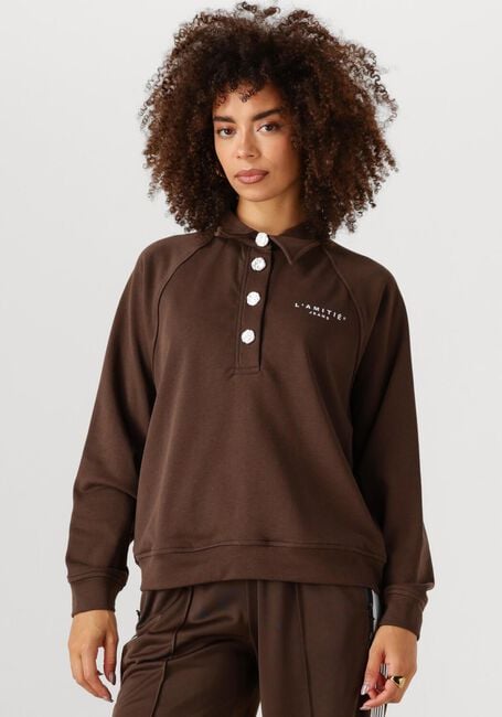 Bruine HAUTE L'AMITIÉ Sweater POLO LOGO SWEAT - large