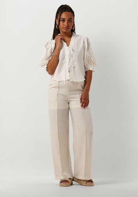 Witte OBJECT Pantalon OBJBLEA HW PANTS - large