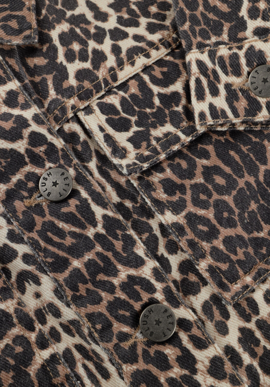 Bruine PETIT BLUSH Jack LEOPARD JACKET - large