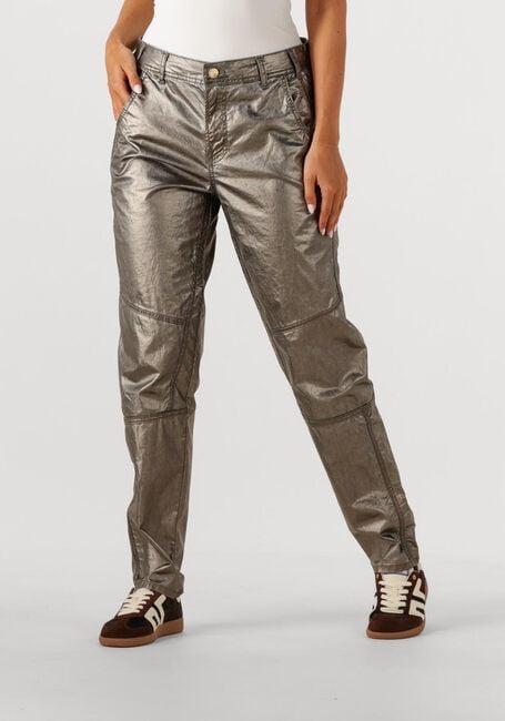 SUMMUM Pantalons longs TAPERED METALLIC COATED TWILL Métallique - large