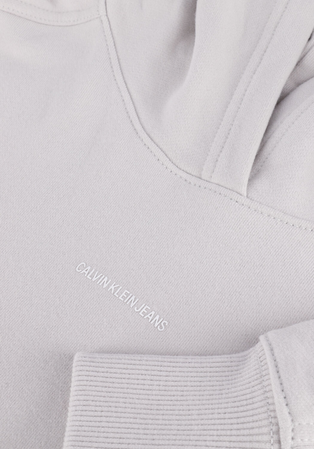 Lichtgrijze CALVIN KLEIN Trui MICRO BRANDING HOODIE - large