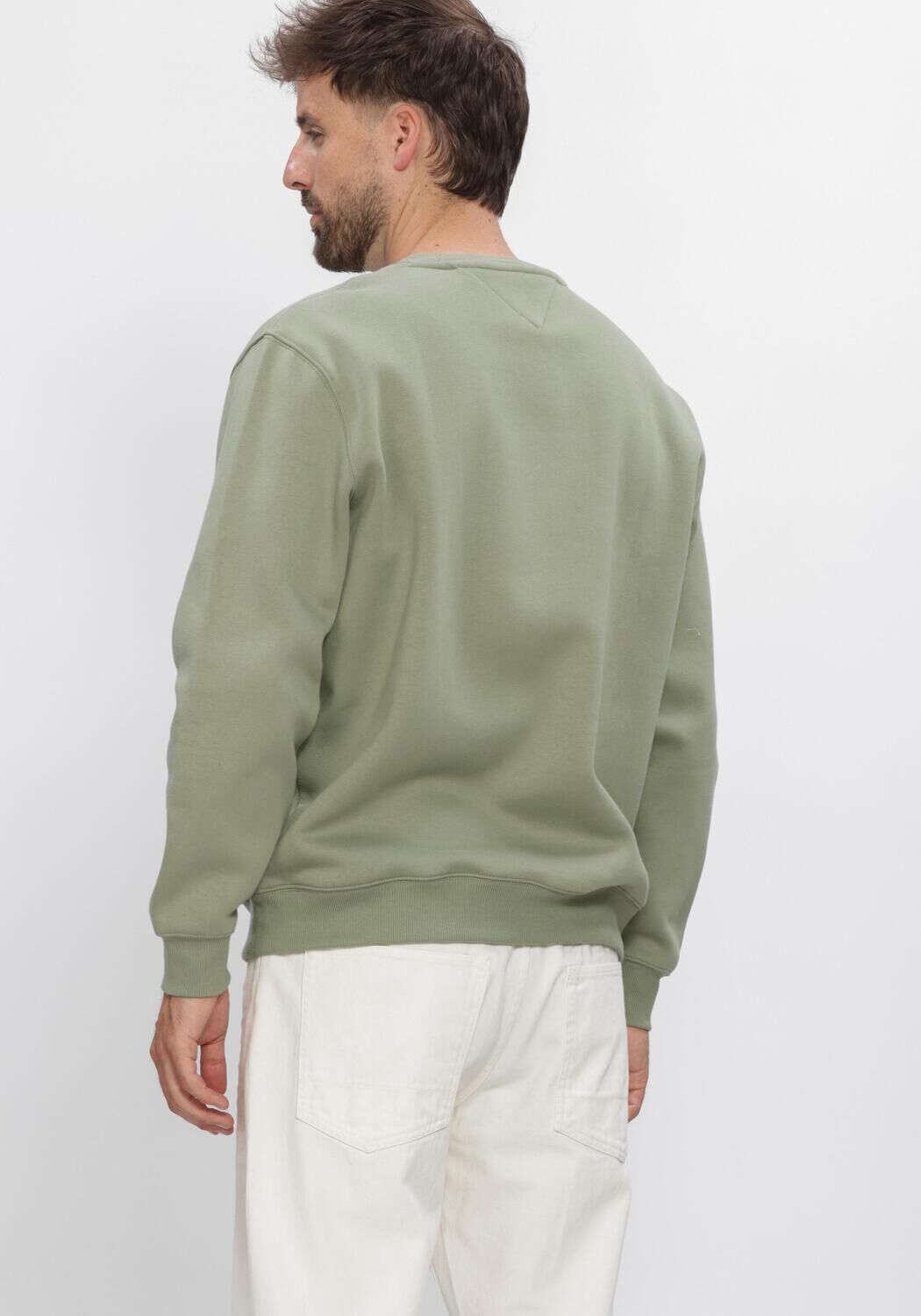 TOMMY JEANS Chandail TJM REG S FLAG CREW EXT en vert - large
