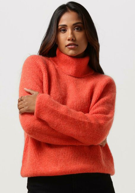 CO'COUTURE Pull LEONA RIB ROLL KNIT en orange - large