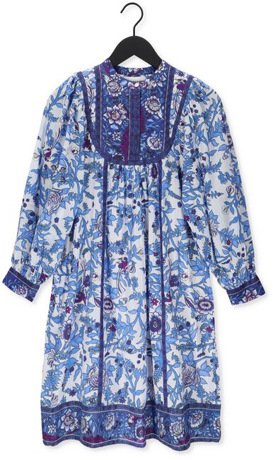 Blauwe ANTIK BATIK Mini jurk SALMA DRESS - large