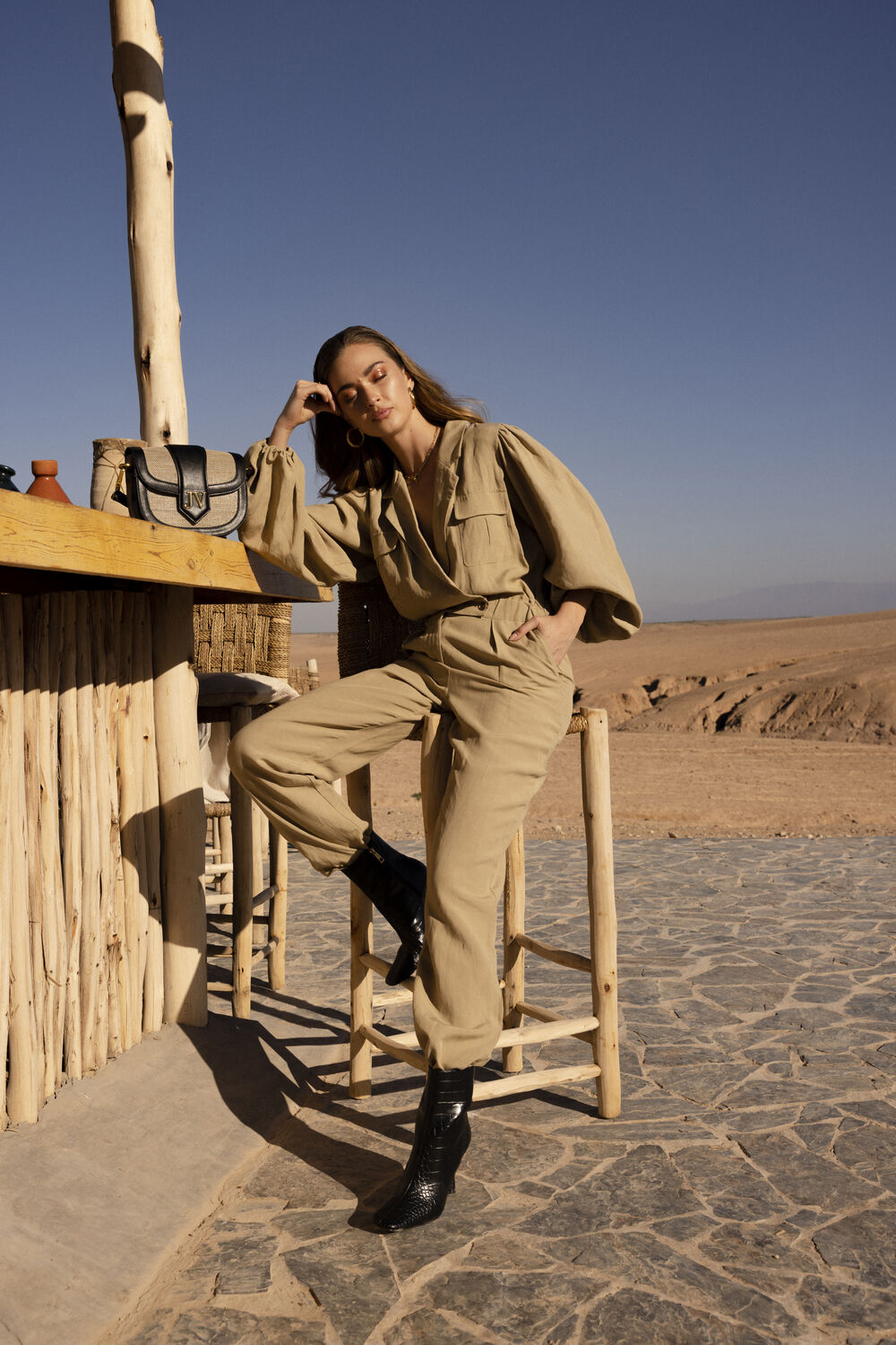 NOTES DU NORD Combinaison GLEENA JUMPSUIT Kaki - large