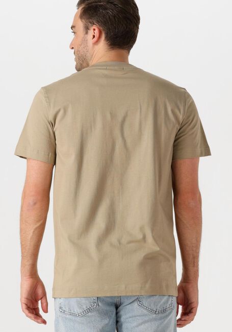 CALVIN KLEIN T-shirt WOVEN LABEL REGULAR TEE en beige - large
